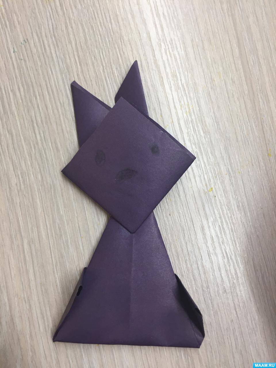 Модульное оригами кот