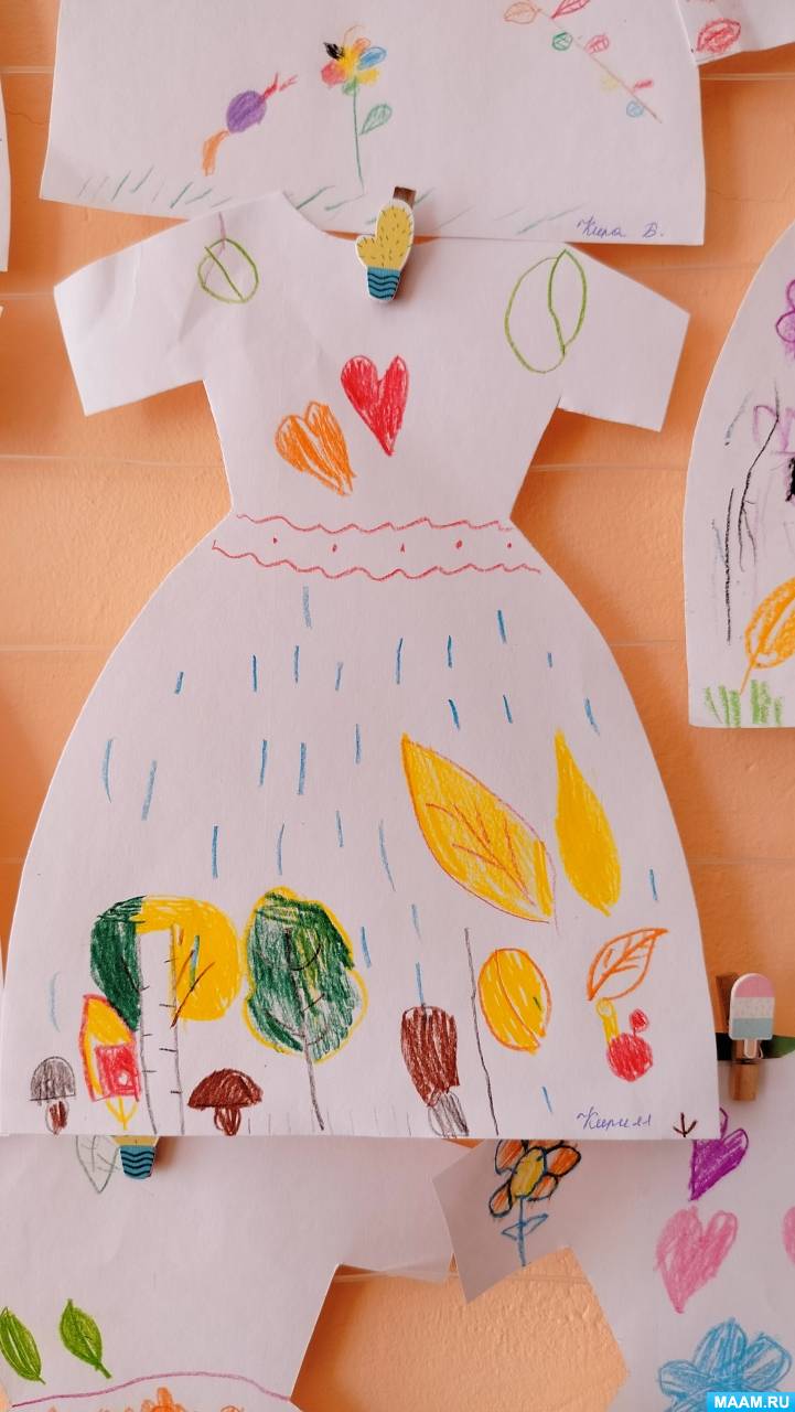 Раскраска для детей! Кукольное платье. Мультик раскраска детские рисунки