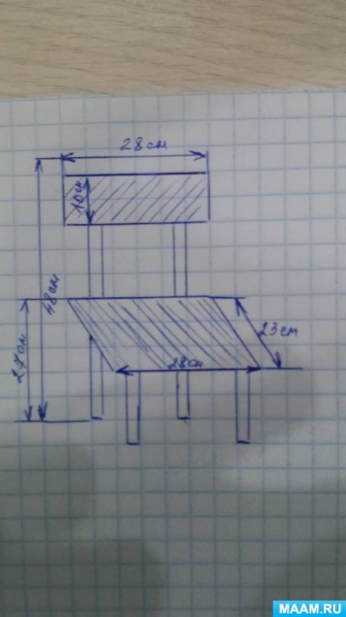 Выкройка на детский стульчик