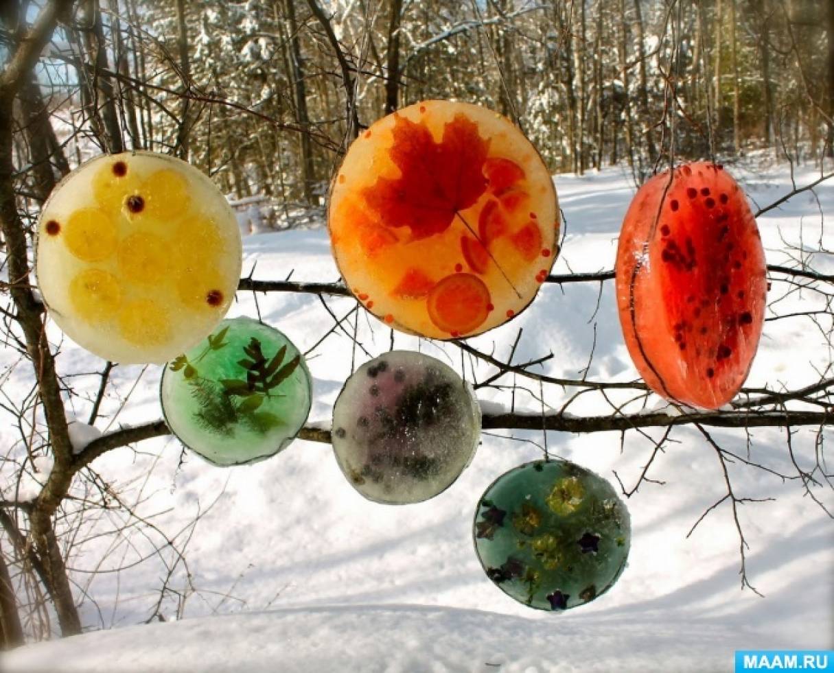 Ледяные новогодние украшения для улицы | Home-ideas.ru