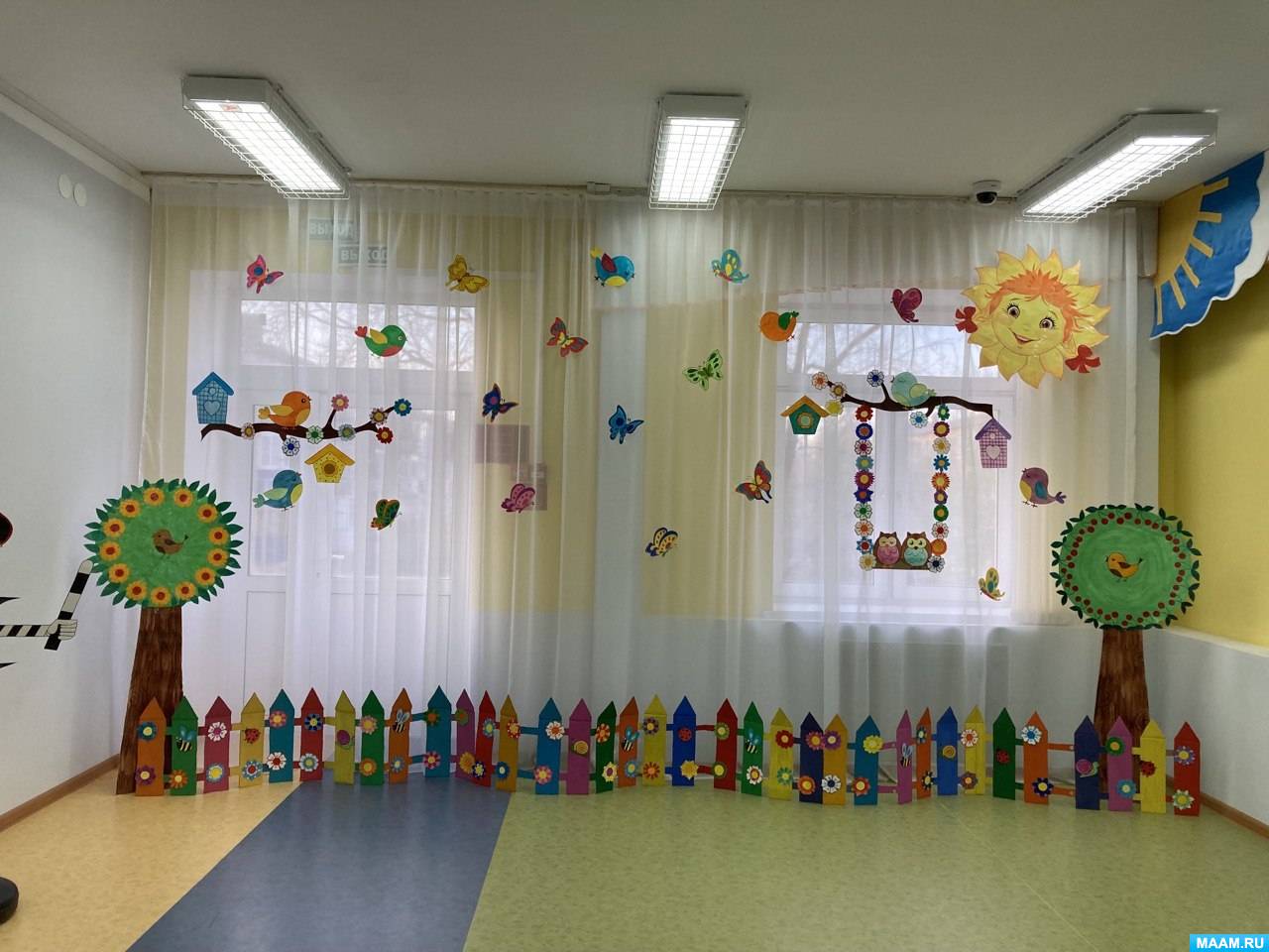 Красивое оформление детского сада | Декорирование, Школьные украшения, Декорации