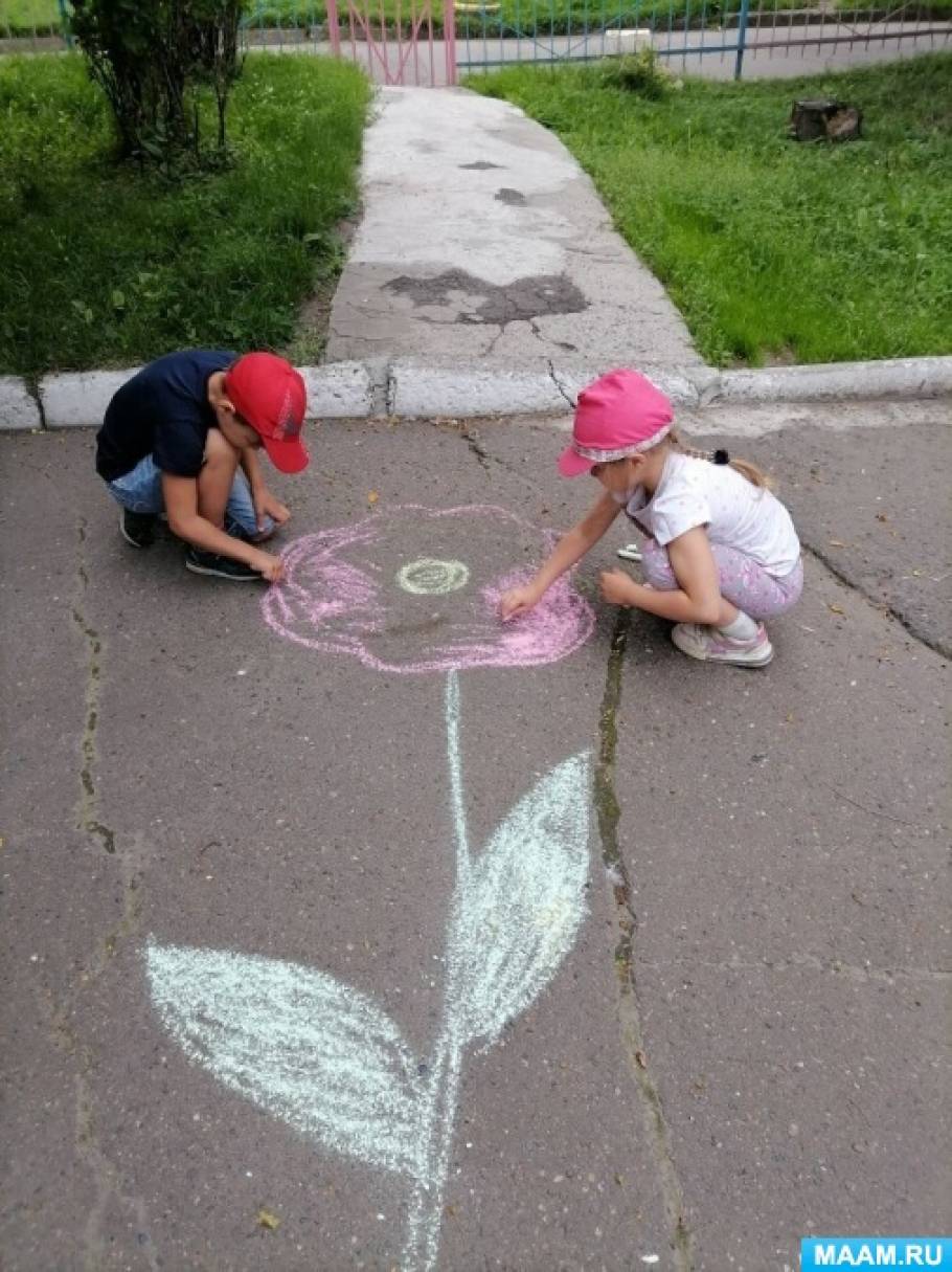 Рисунок на асфальте сценарий