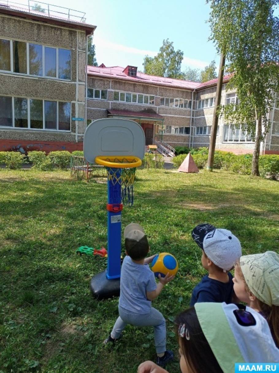 Фотоотчет с летних прогулок «Баскетбол — это здорово!» (вторая младшая  группа) (15 фото). Воспитателям детских садов, школьным учителям и  педагогам - Маам.ру