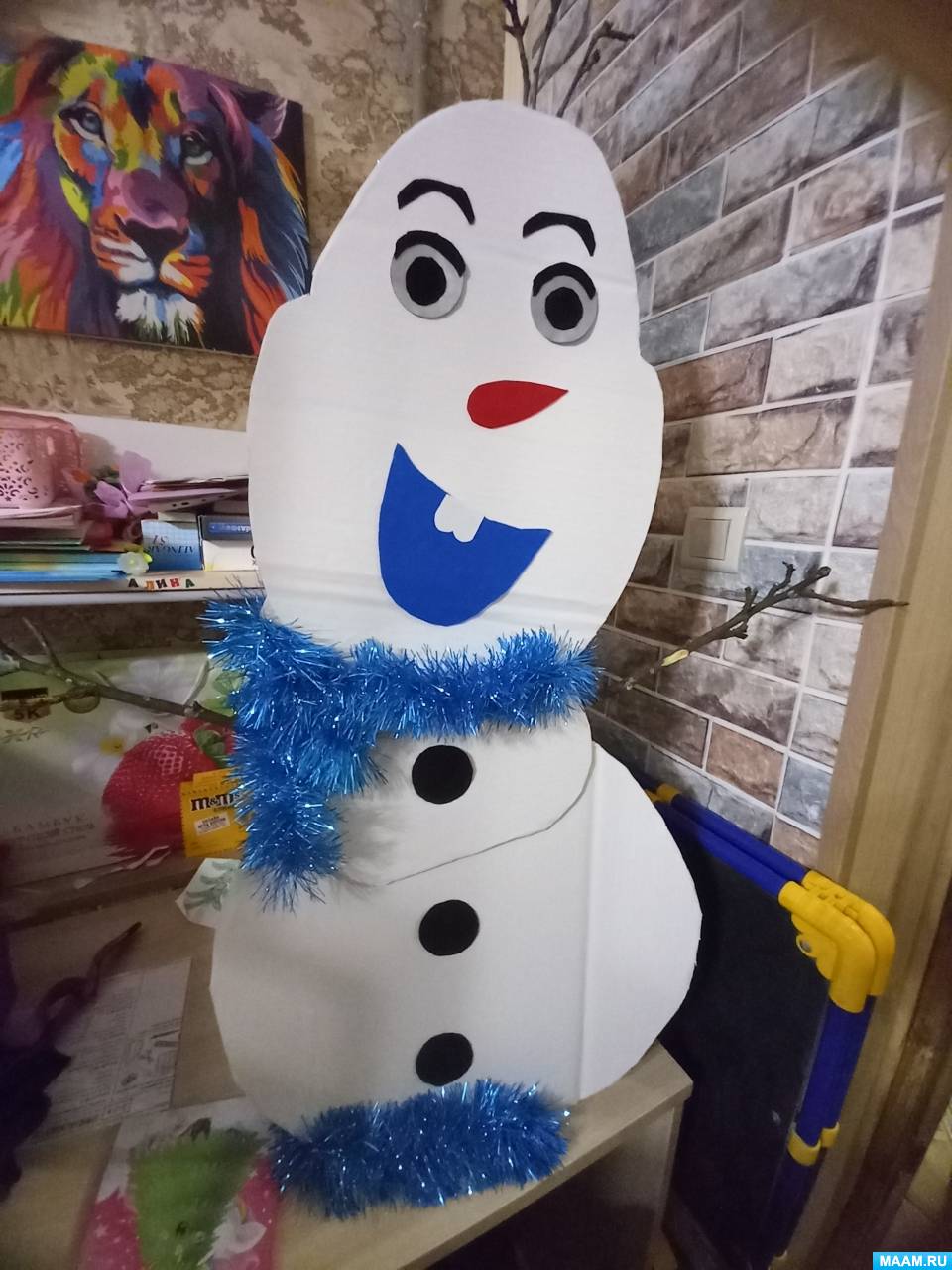 Как сшить снеговика Олафа? Выкройка игрушки?