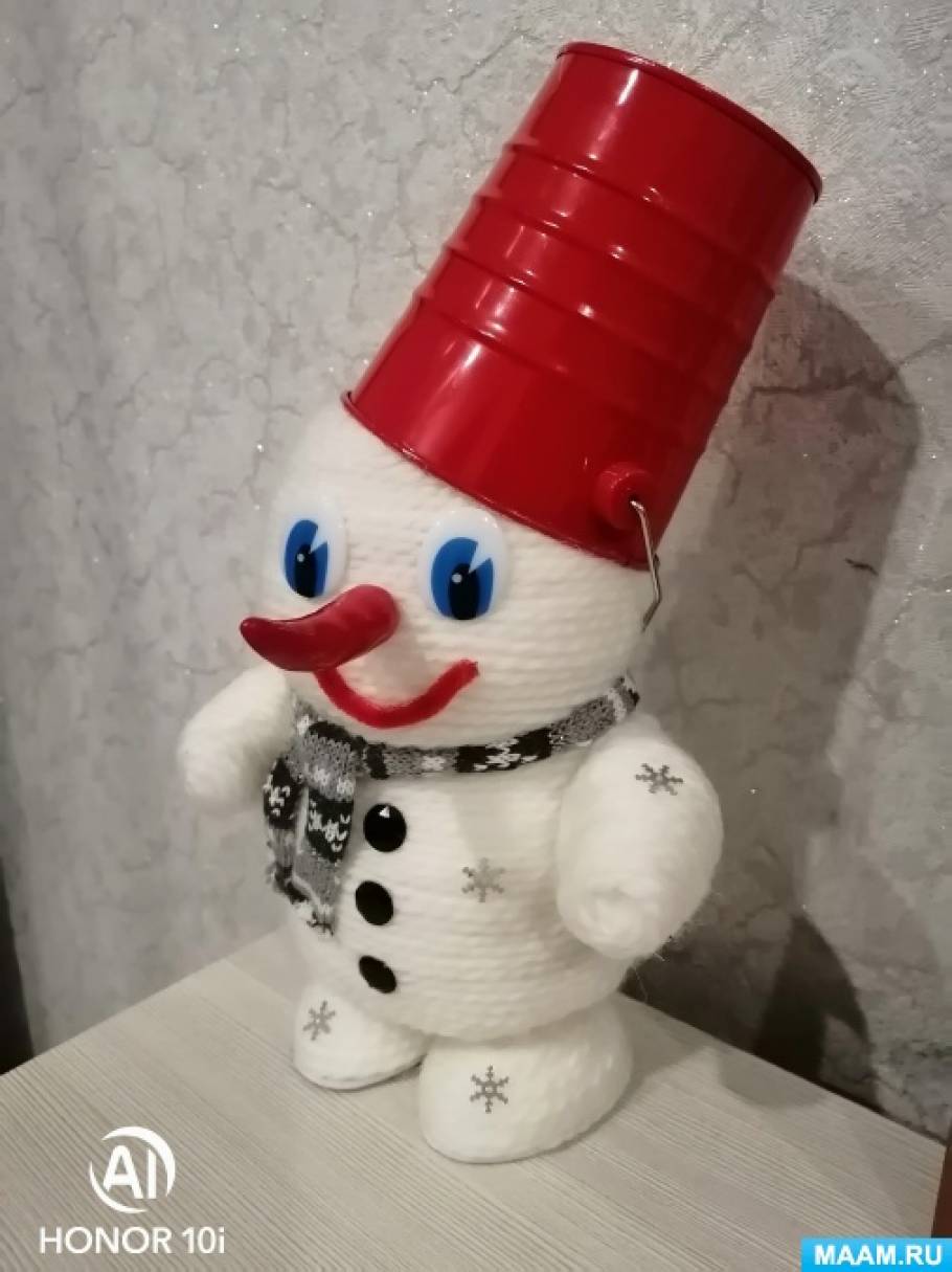 Снеговик из пенопластовых шаров - фото и картинки: 60 штук