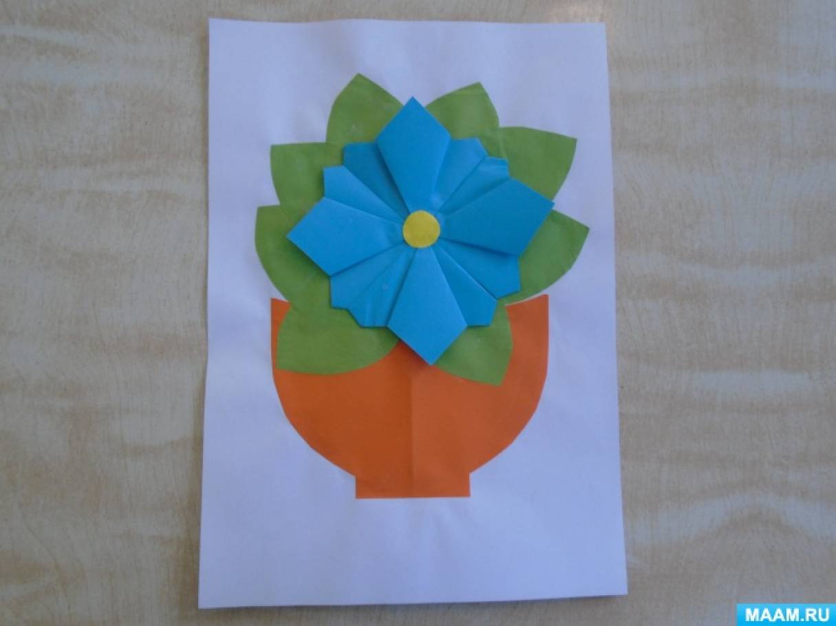Мастерим простой цветок из бумаги. Оригами поделки для начинающих