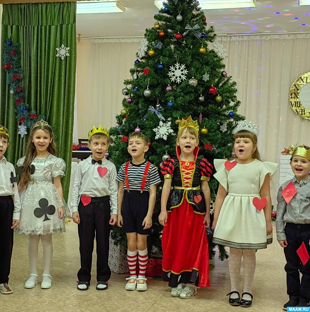 Сценарий новогоднего утренника для подготовительной группы «Новогодние  приключения Алисы в Зазеркалье» (5 фото). Воспитателям детских садов,  школьным учителям и педагогам - Маам.ру