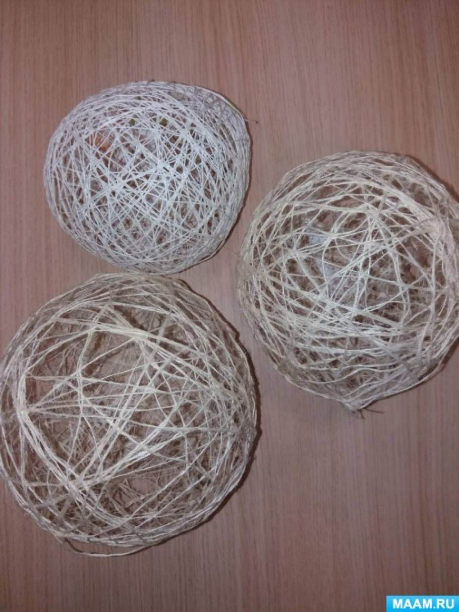 Как сделать шары из ниток своими руками? | VK