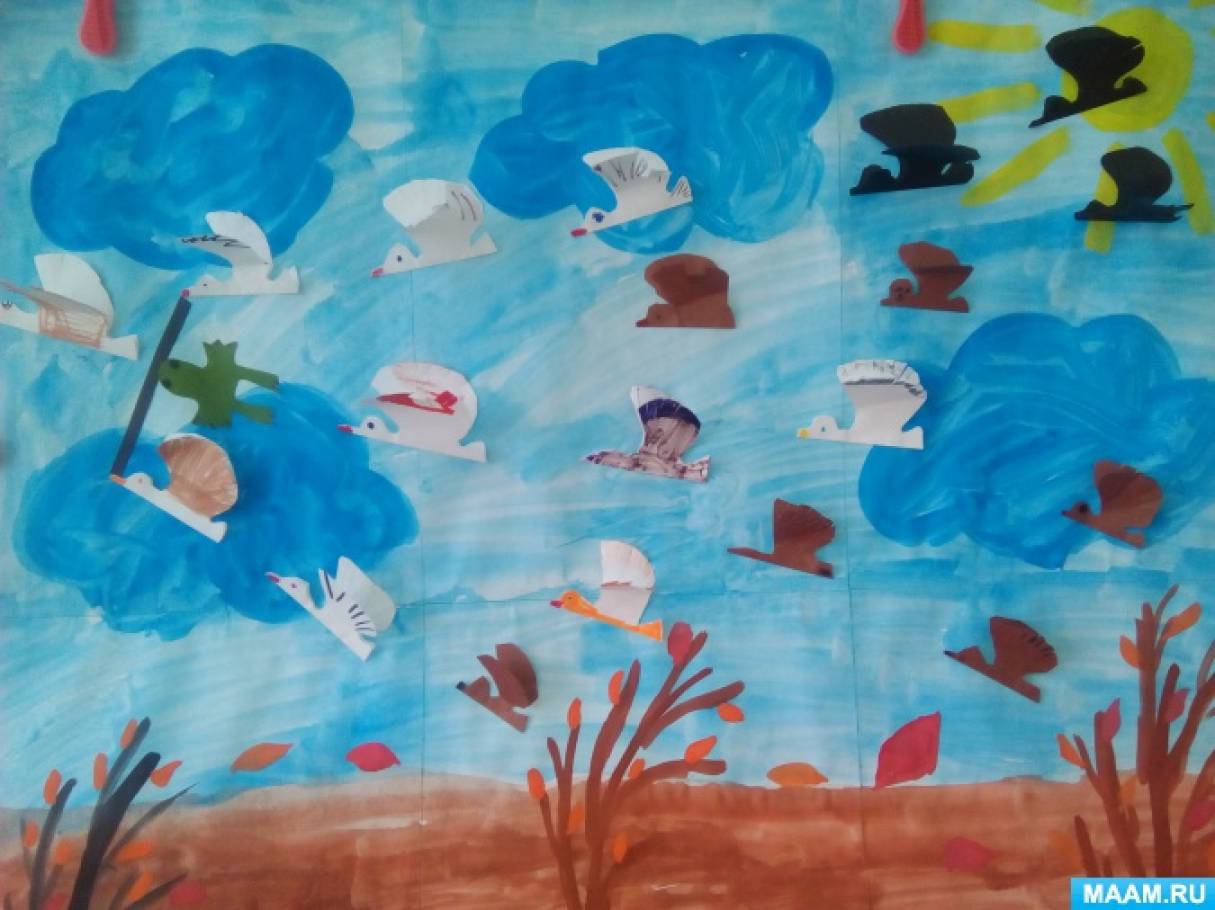 Рисование в средней группе на тему вода. Рисование в подготовительной группе. Рисование на тему вода в подготовительной группе. Рисование перелетные птицы подготовительная группа. День воды коллективная работа в детском саду.