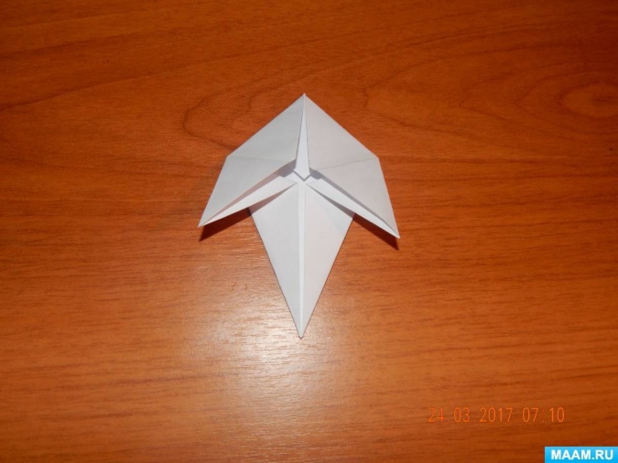 Двойной треугольник подснежник оригами