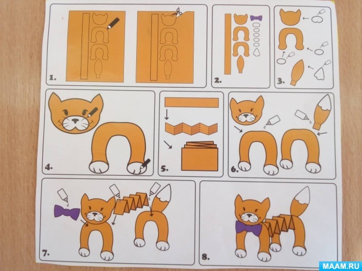 Как сделать кота из бумаги. Пошаговые инструкции + 300 фото