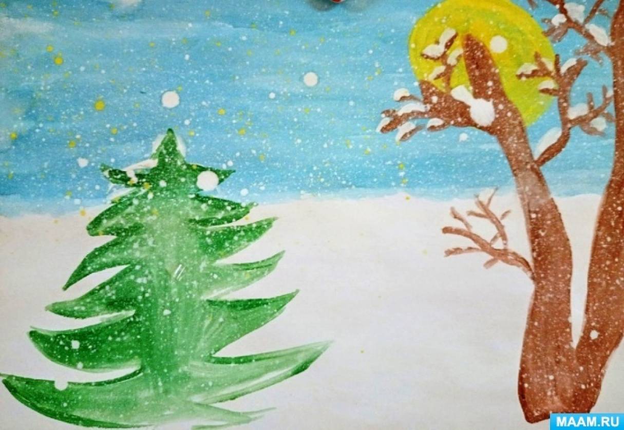15 способов нарисовать красивую снежную зиму