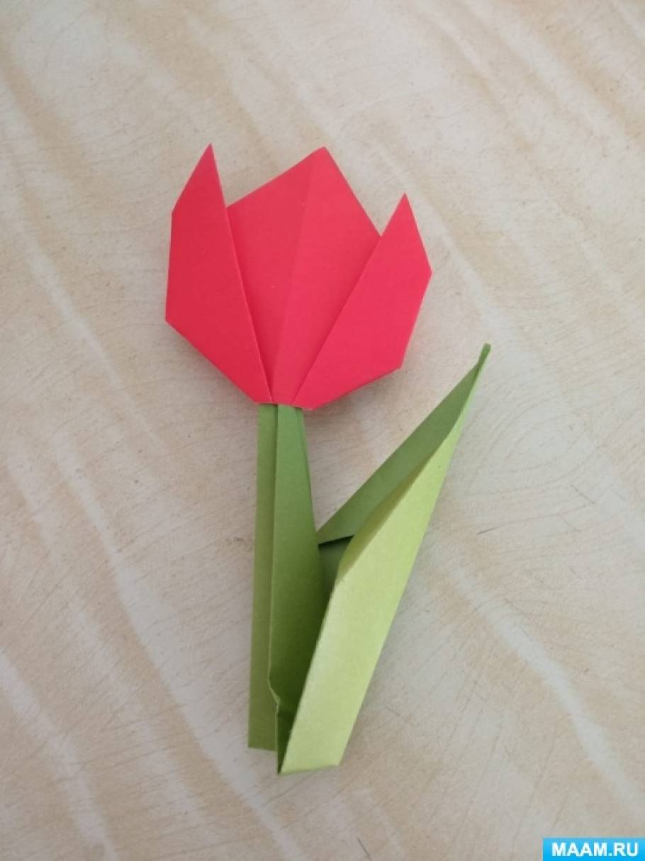 Модульное оригами. Тюльпан. Мастер-класс с пошаговыми фото