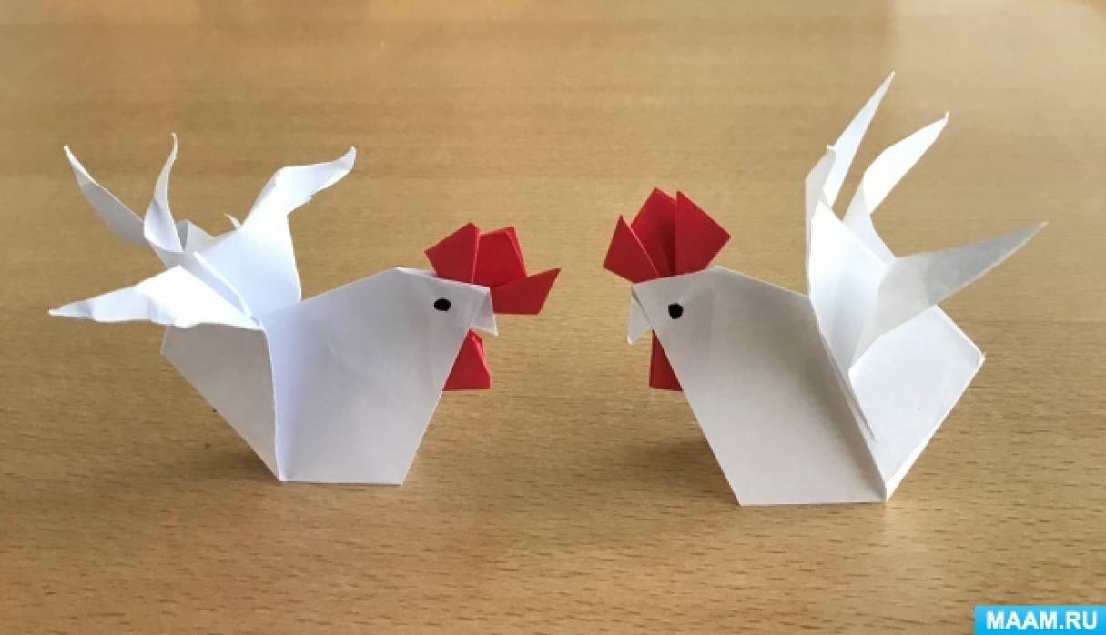 Оригами-петушок