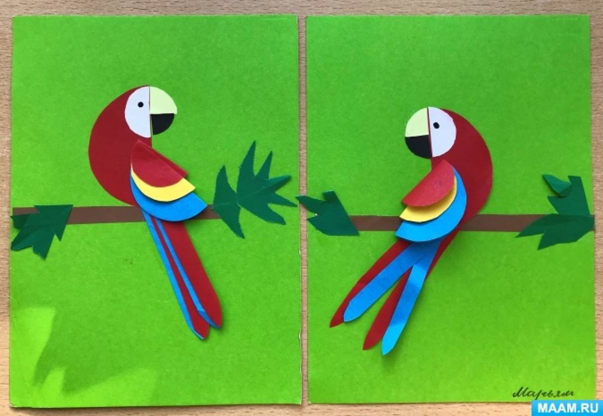 Как сделать из бумаги попугая?
