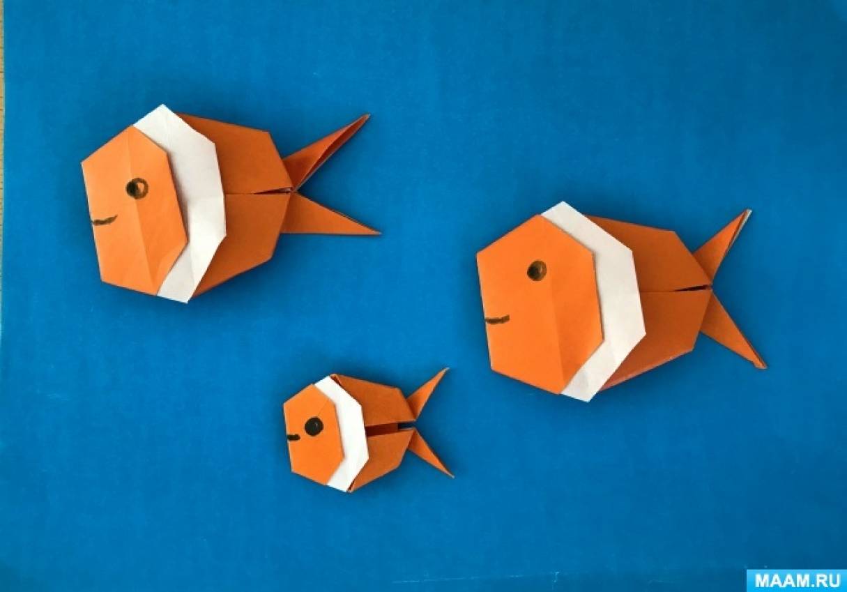 Оригами рыбка: схема сборки простых и сложных моделей рыбок из бумаги ( фото и видео)