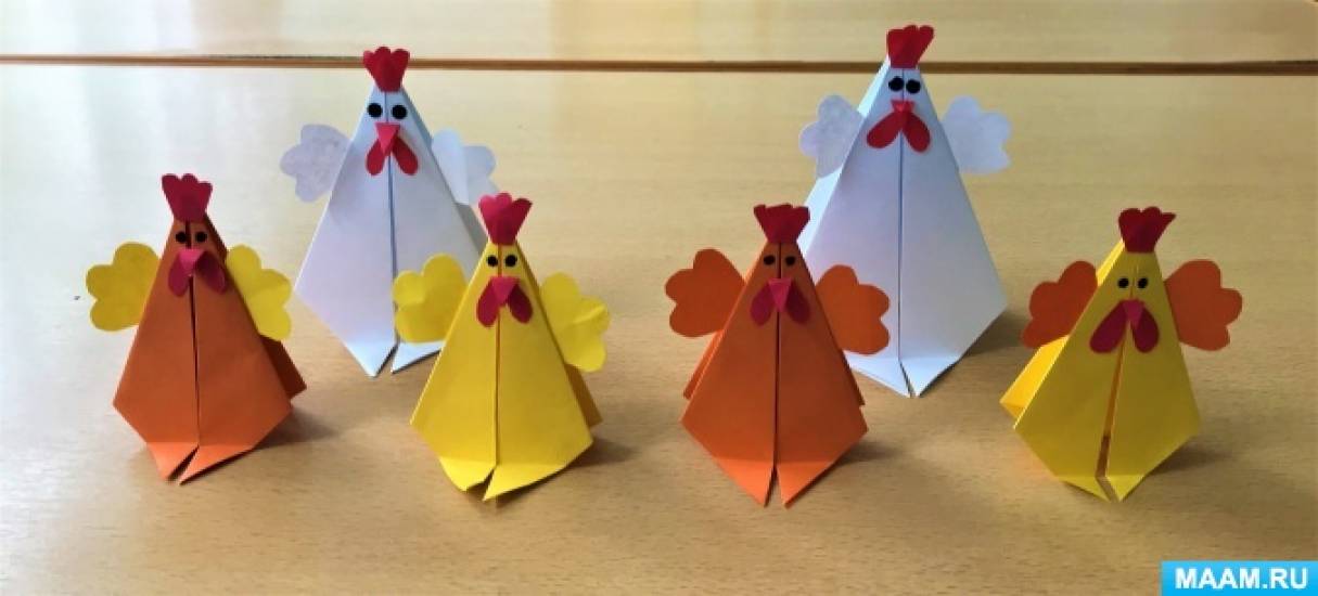 Огненный Петух Оригами Новогодние поделки на новый год 2017 символ года оригами Петух из бумаги DI
