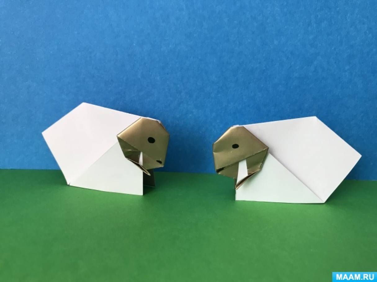 Оригами кот – средняя сложность сборки