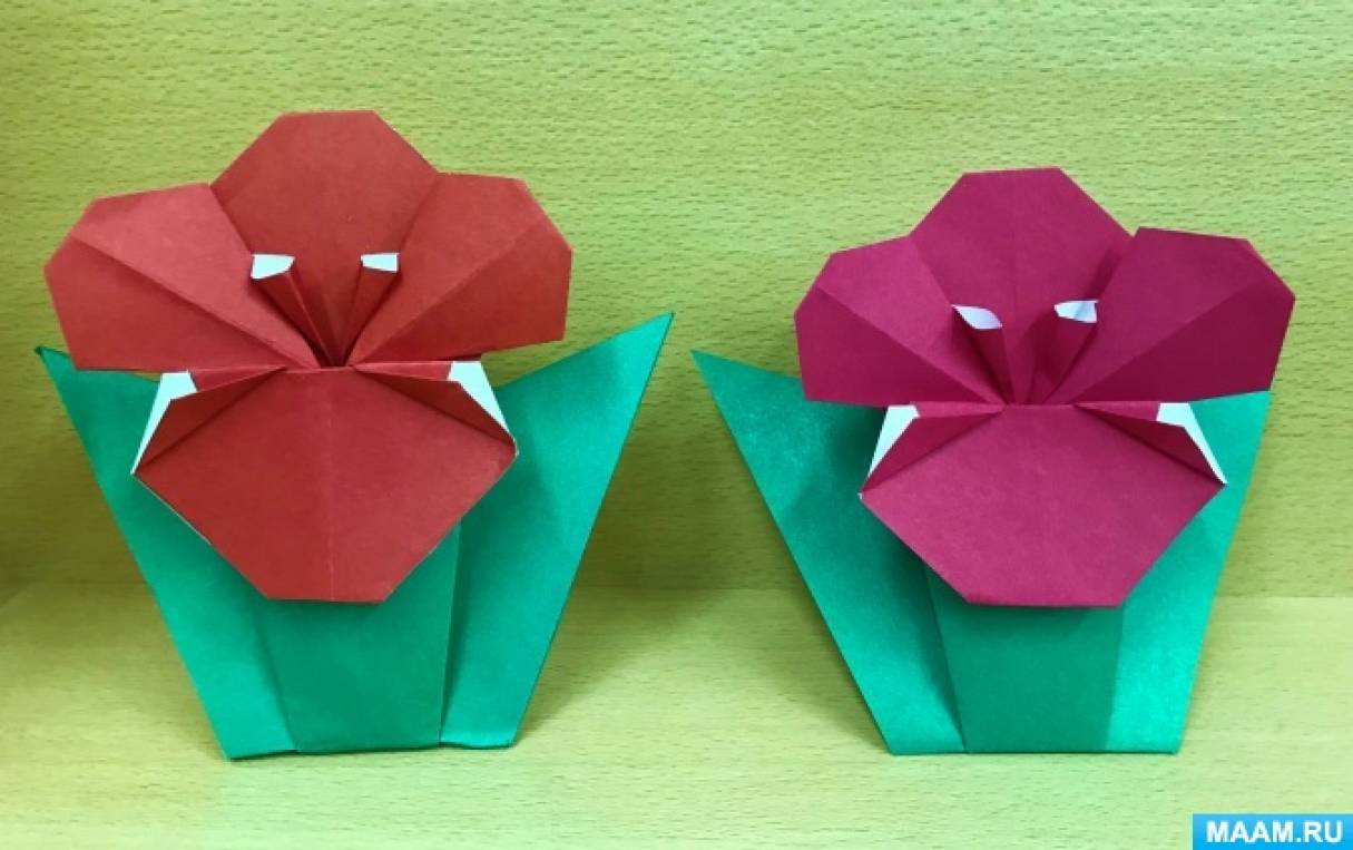 Оригами цветы из салфеток цветы (45 фото)