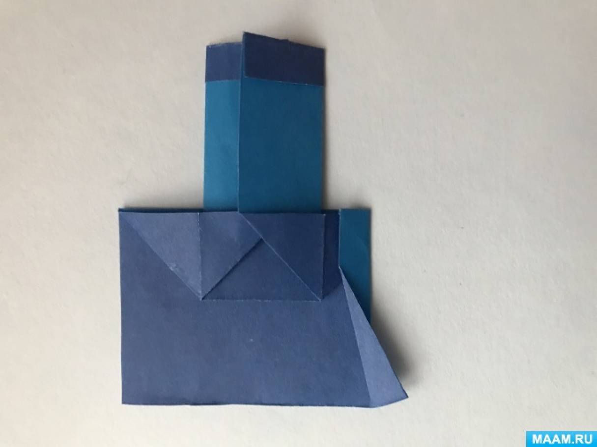 Оригами поезд по схеме Emmanuel Mooser
