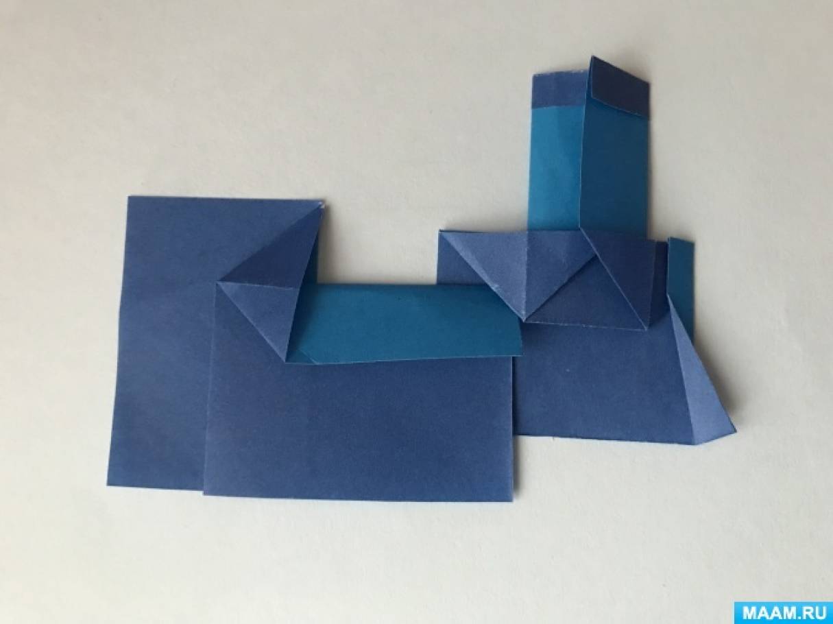Модульное оригами паровоз