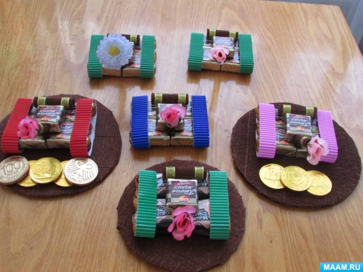 Мастер-класс Танк из конфет и шоколадок, идея подарка мужчине на 23 февраля