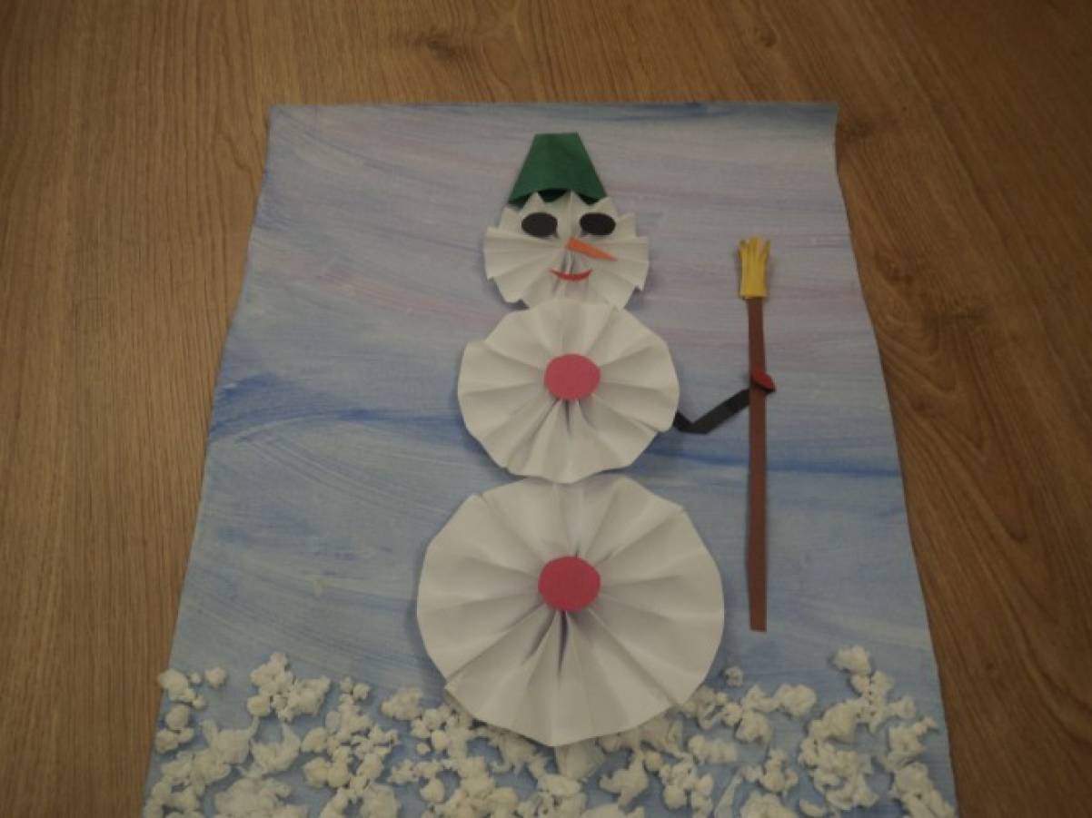 Новогодние поделки.Снеговик из бумаги своими руками.Зимние поделки в сад и школу. Christmas crafts.