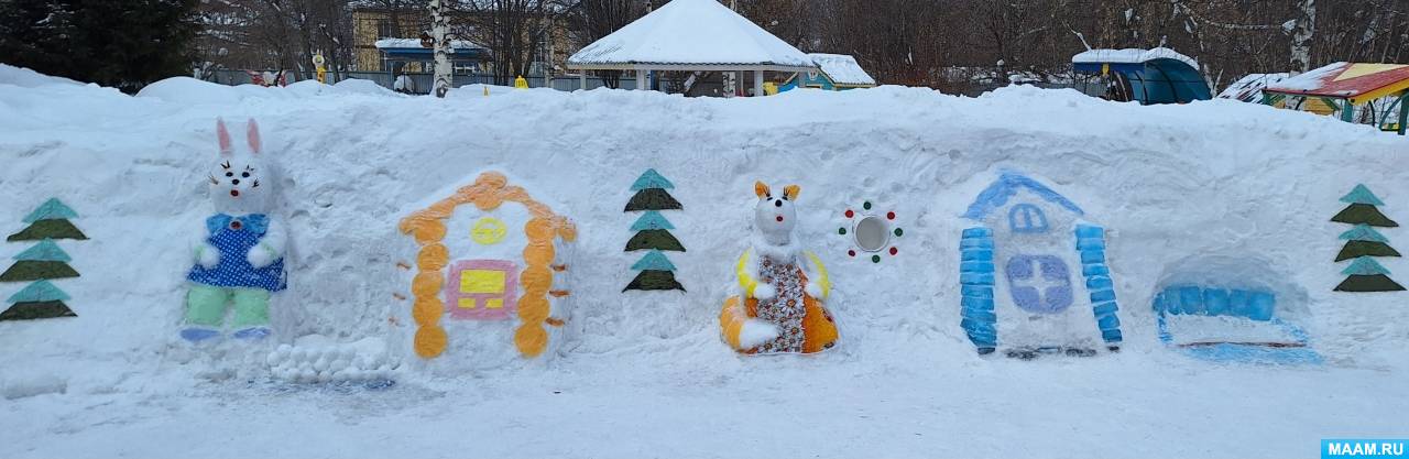 Фигуры из снега своими руками: идей для школы и детского сада