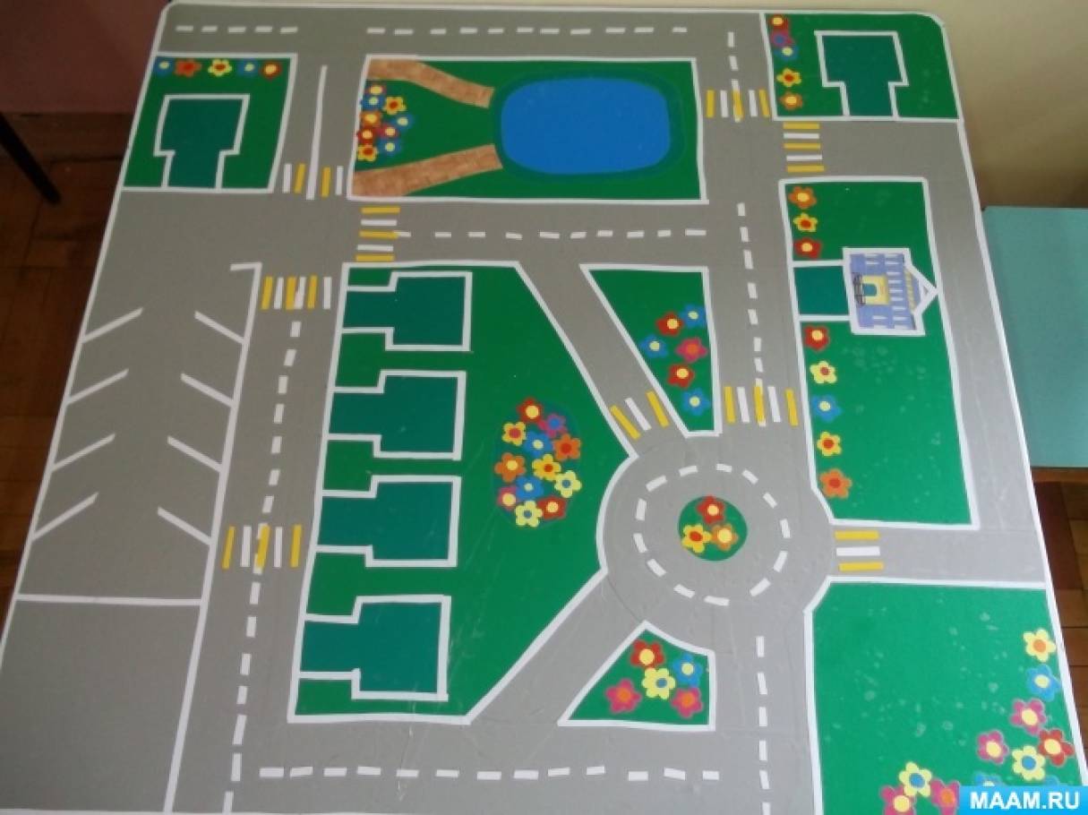 Игровой ландшафтный стол правила дорожного движения