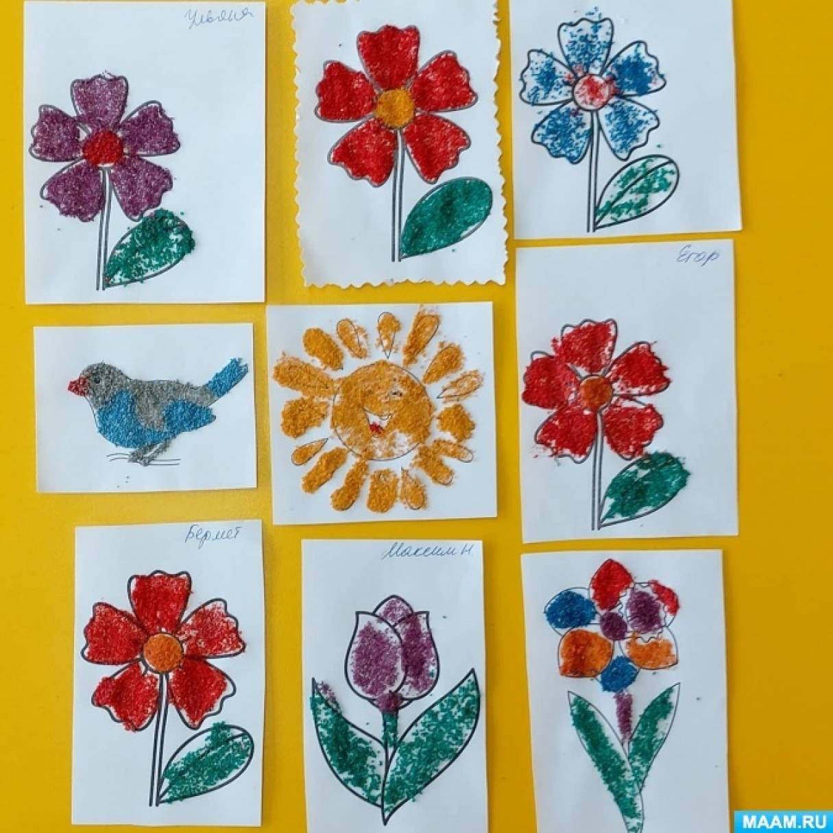 Поделка цветы в детский сад