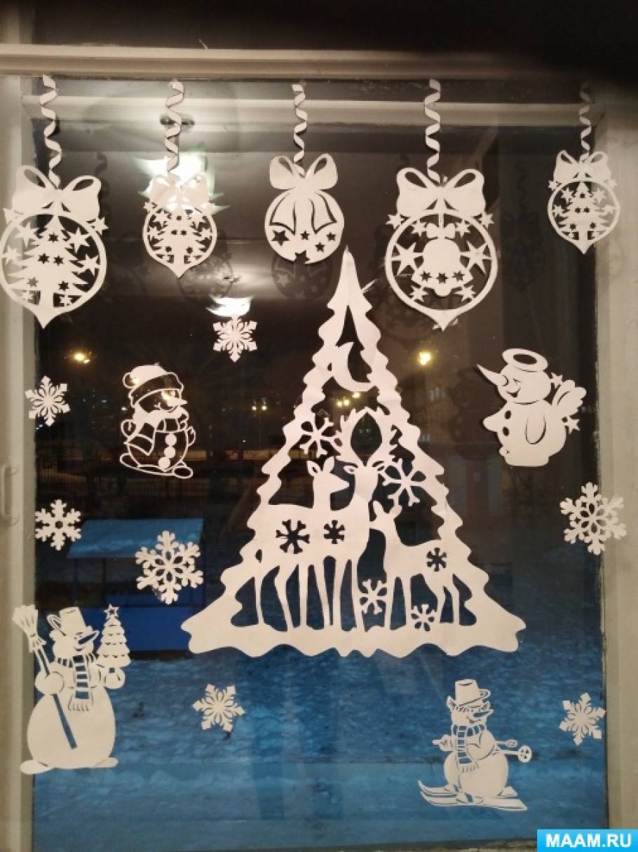 Новогодние трафареты на окна помогут создать настоящую зимнюю сказку у вас дома! irhidey.ru