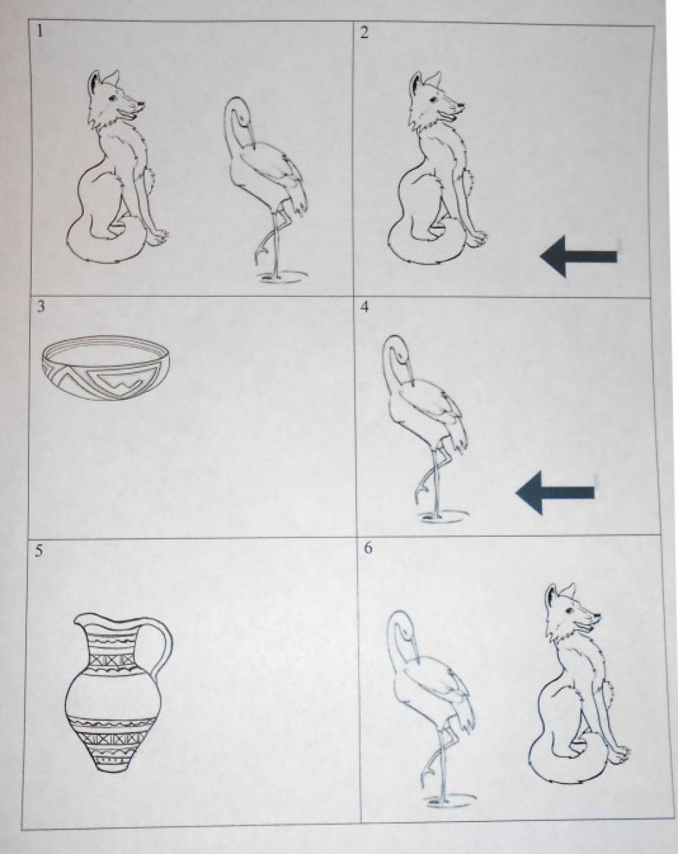 Лиса и журавль пересказ по картинкам