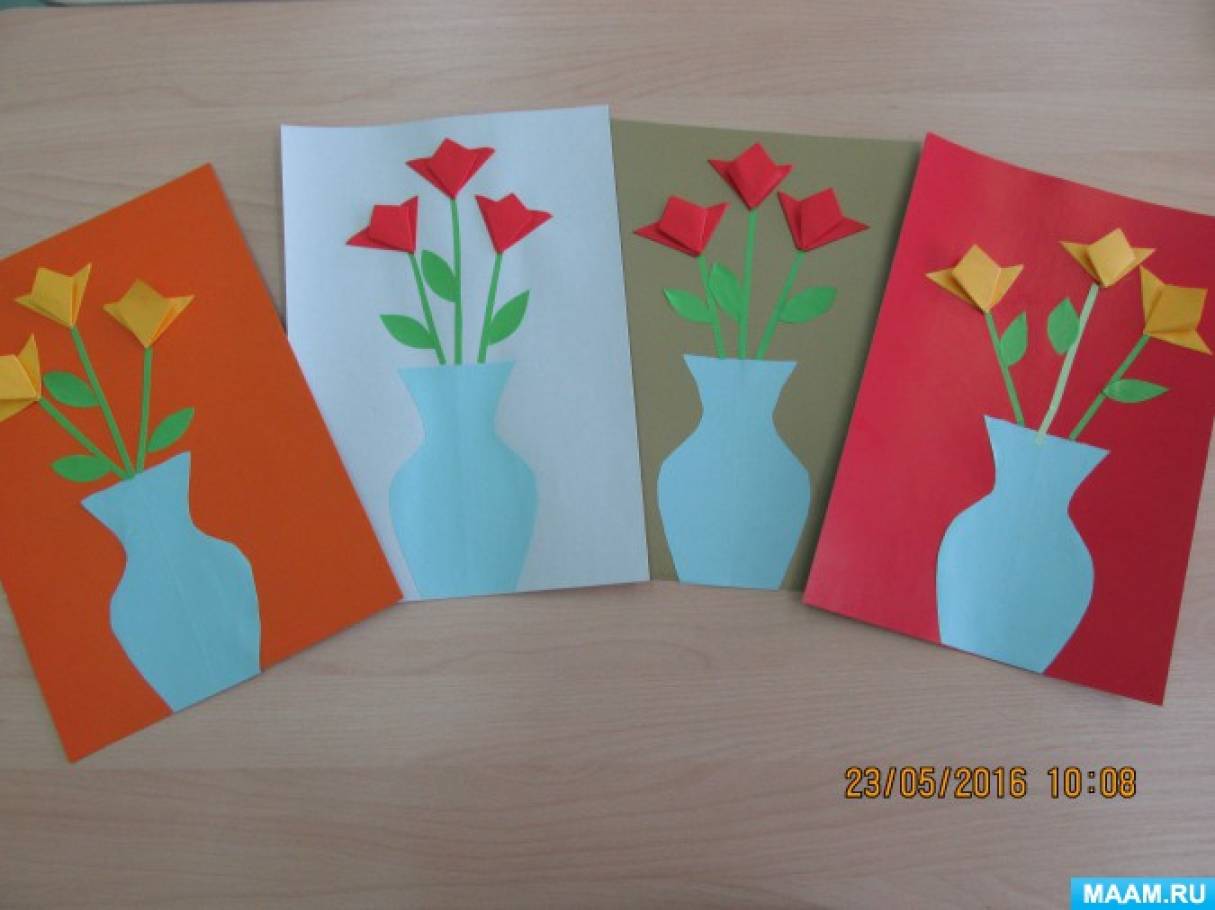 Цветы из бумаги тюльпаны. Своими руками, пошаговые инструкции + 500 фото