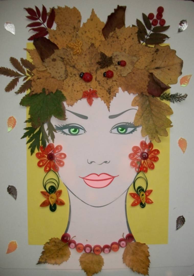 Девушка Осень из листьев: 100 идей в детский сад и школу
