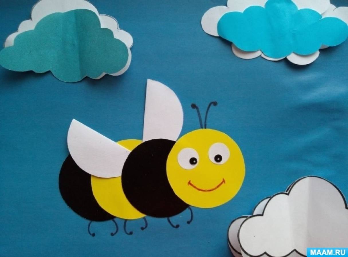 Детские летние поделки пчела пчёлы Лето букашки детское творчество