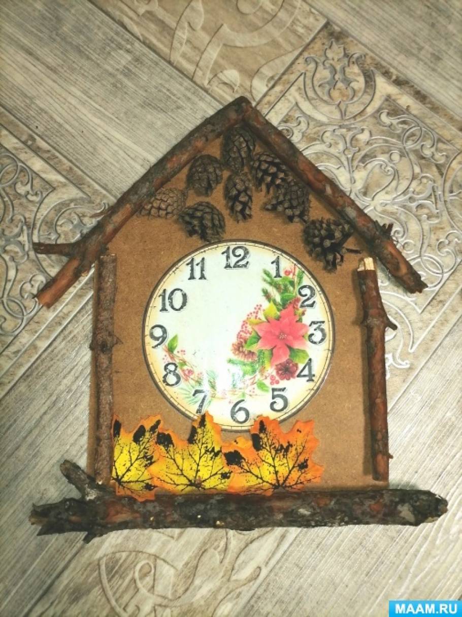 Декорируем часы «Штурвал» в морском стиле