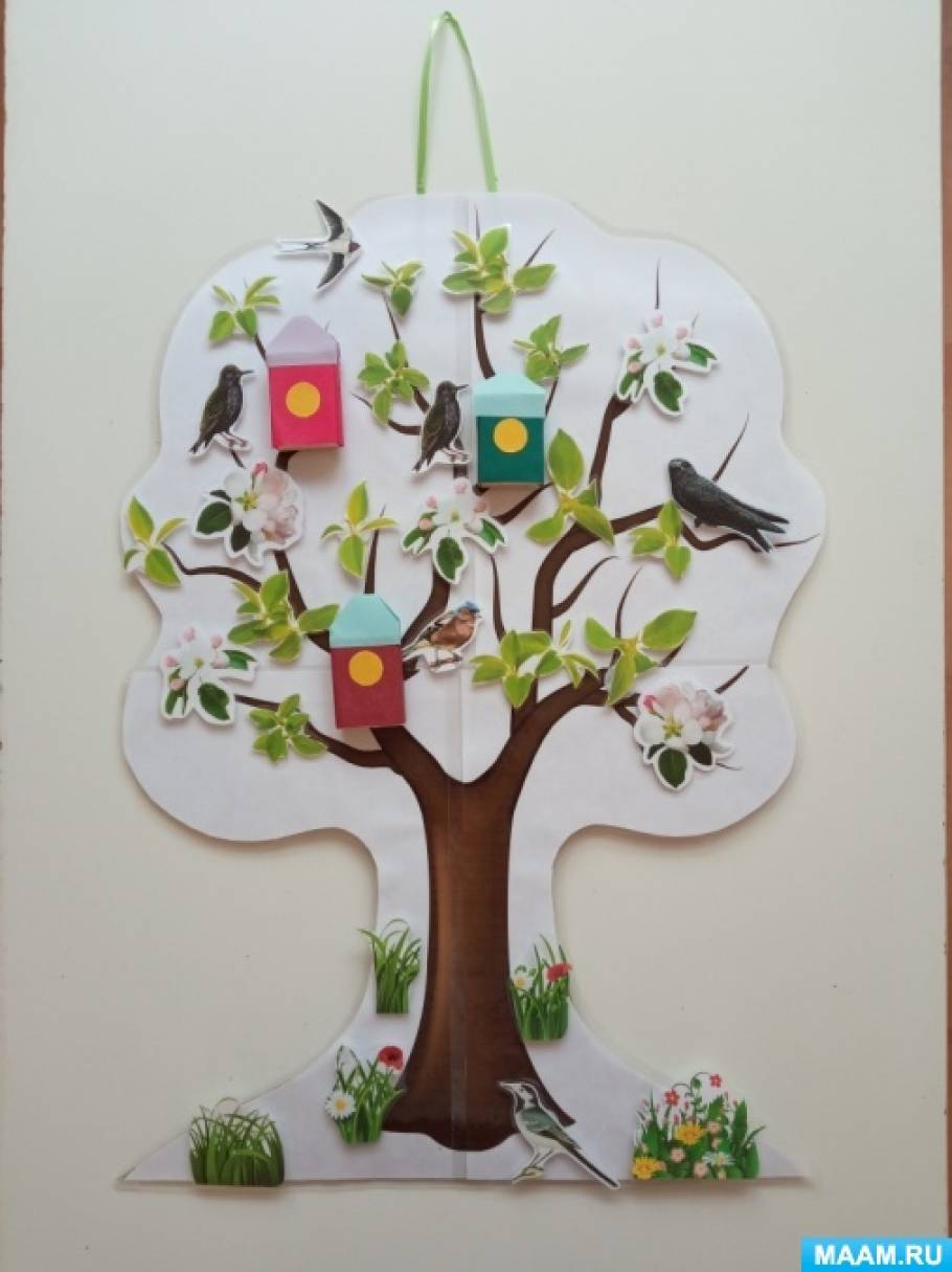 Развивающее дерево Времена года для детского сада, дидактическая панель