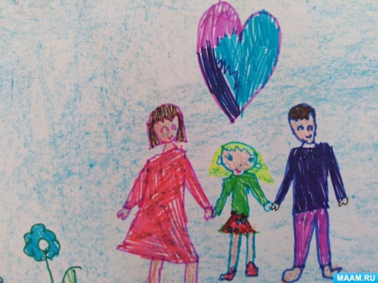 В День семьи, любви и верности прошел конкурс рисунков «Моя семья»