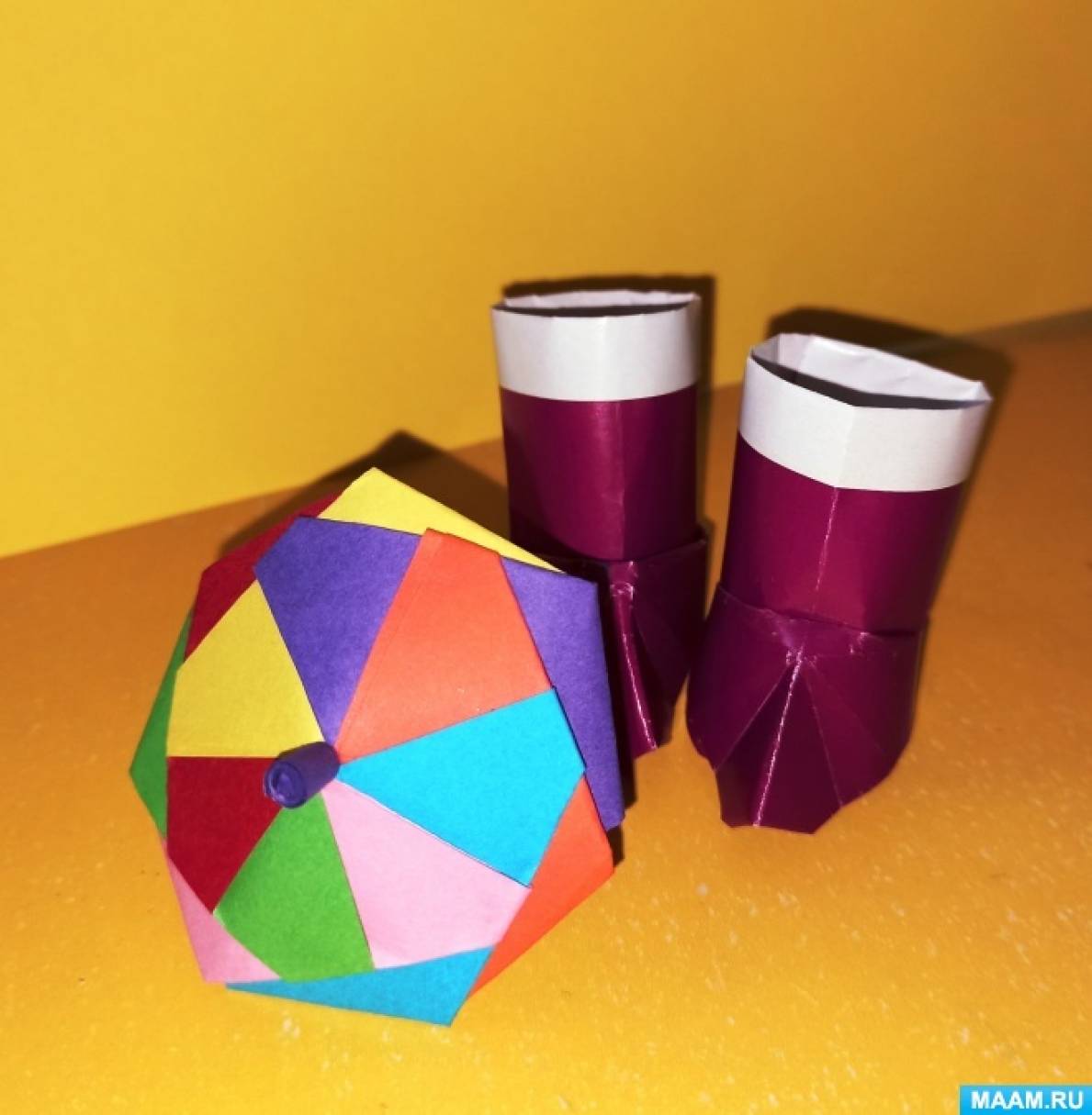 Как сделать Зонтик из бумаги А4 - ОТКРЫВАЕТСЯ и ЗАКРЫВАЕТСЯ. Оригами из бум�аги. Origami