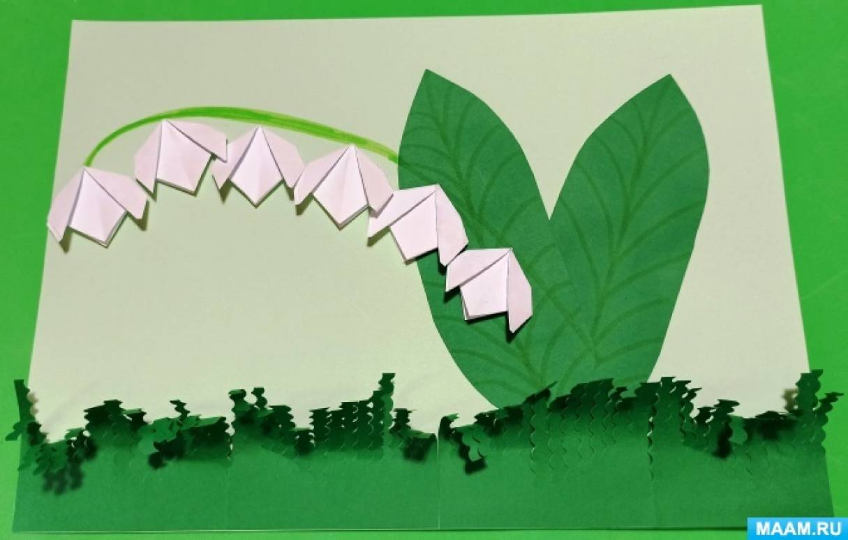 Оригами. Ландыши из бумаги на 8 Марта. Мастер-класс с пошаговыми фото