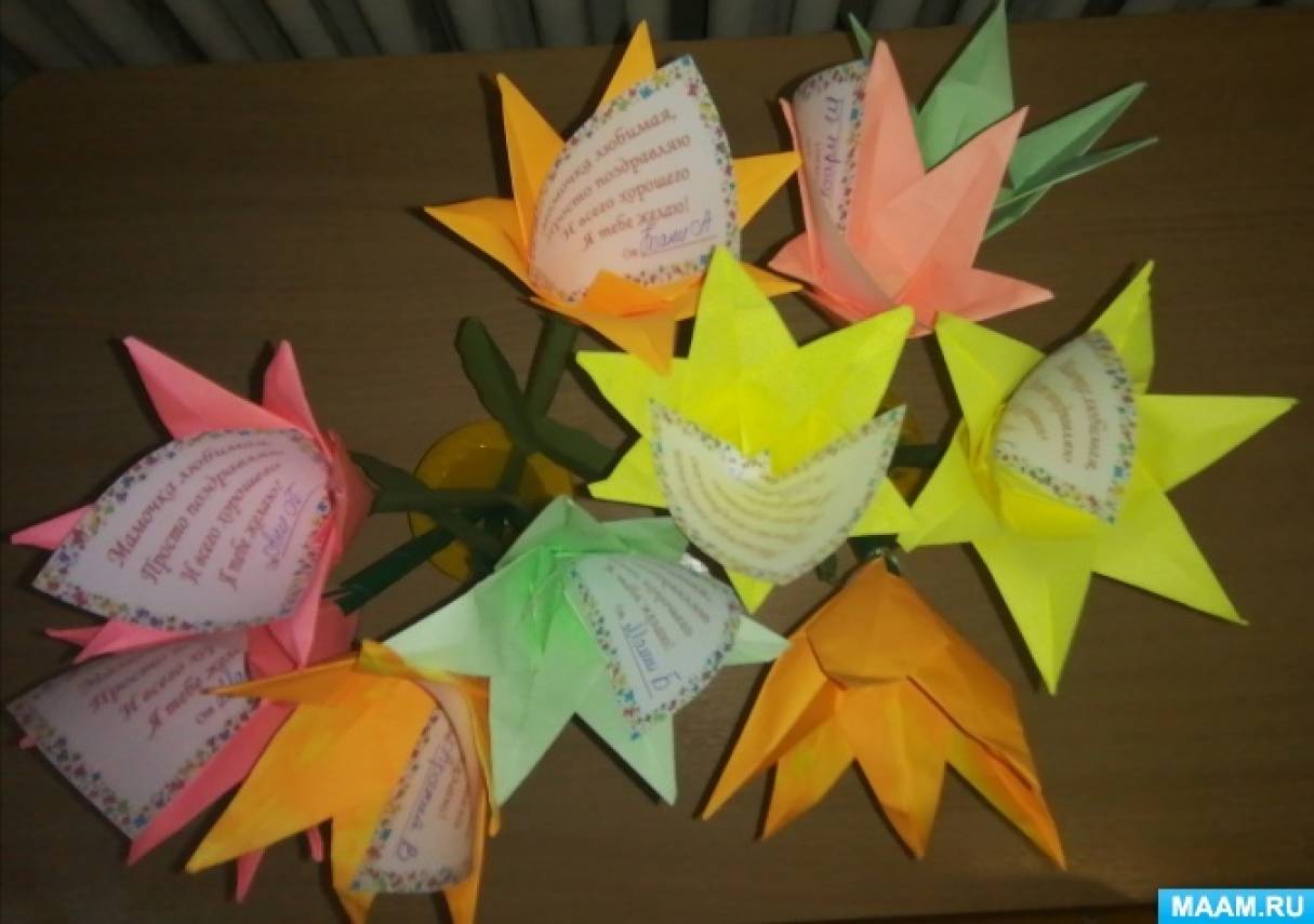Как сложить оригами цветы — Лилии