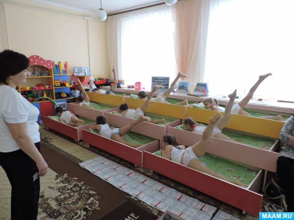 Гимнастика после сна в детском саду