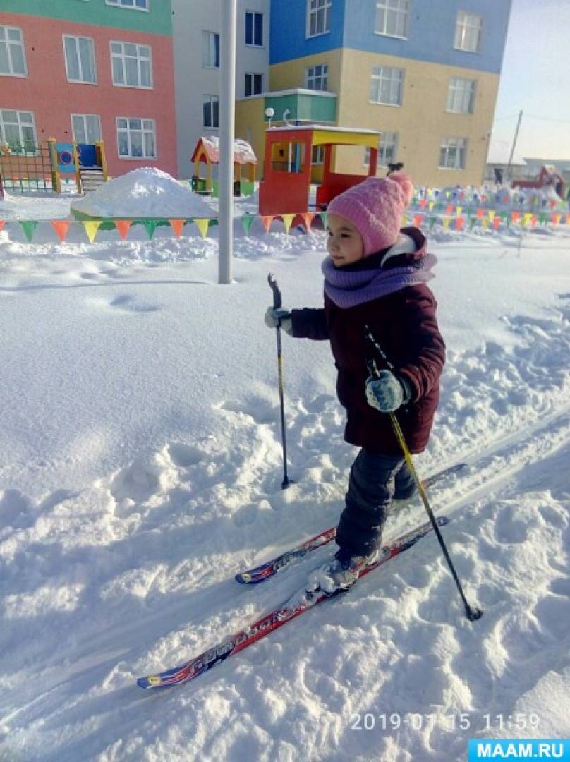 Лыжная подготовка в детском саду (5 фото). Воспитателям детских садов,  школьным учителям и педагогам - Маам.ру