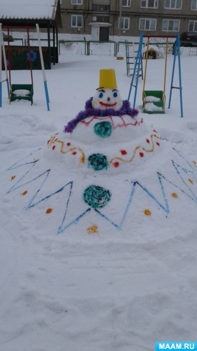 Фото - Картинки снежные постройки в детском саду