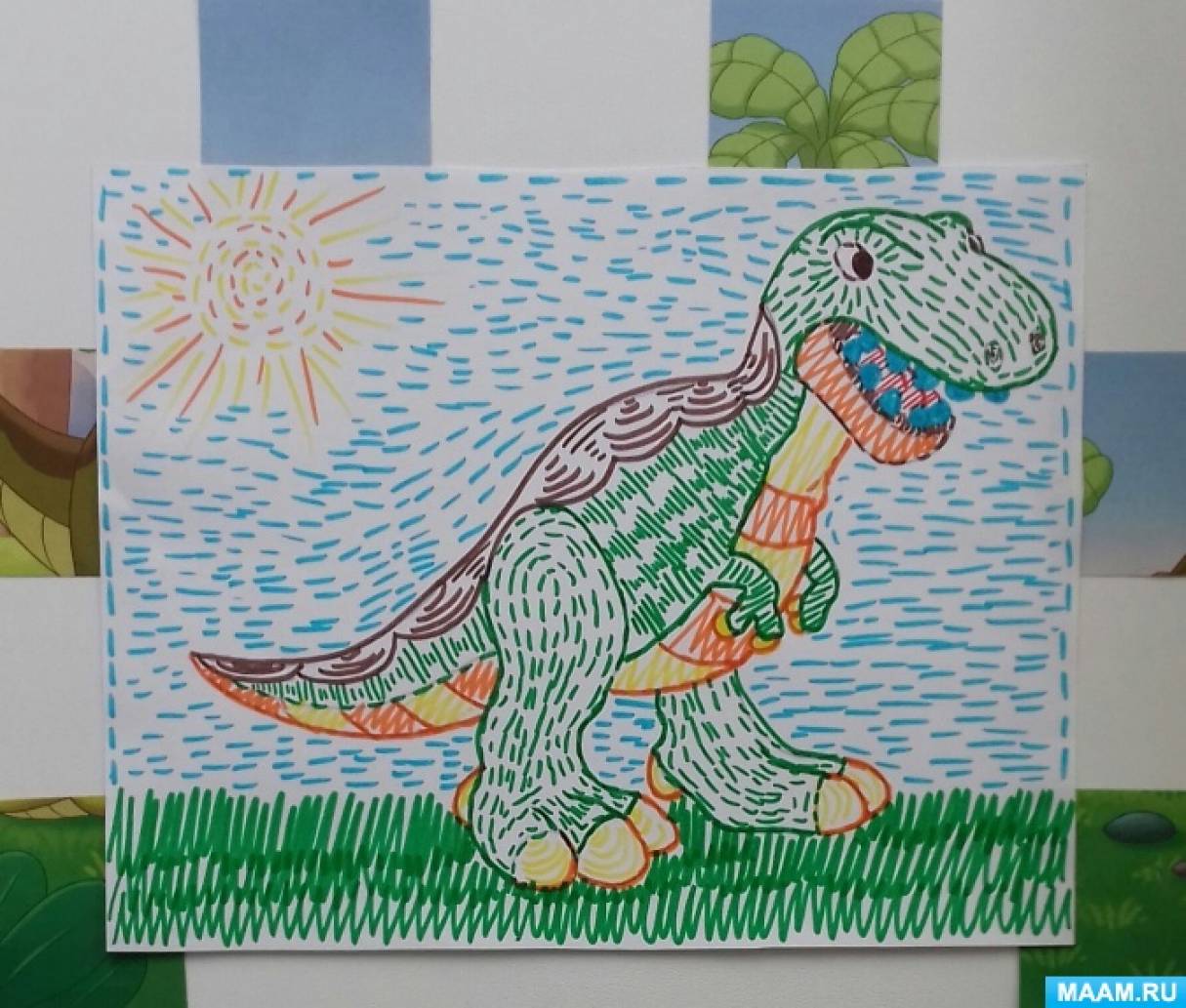 Рисунки динозавров