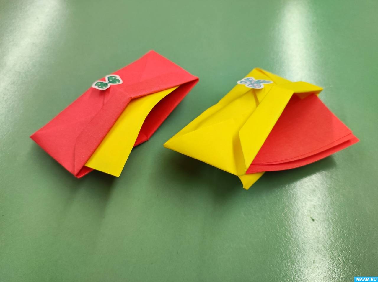 Кожаный кошелек-оригами