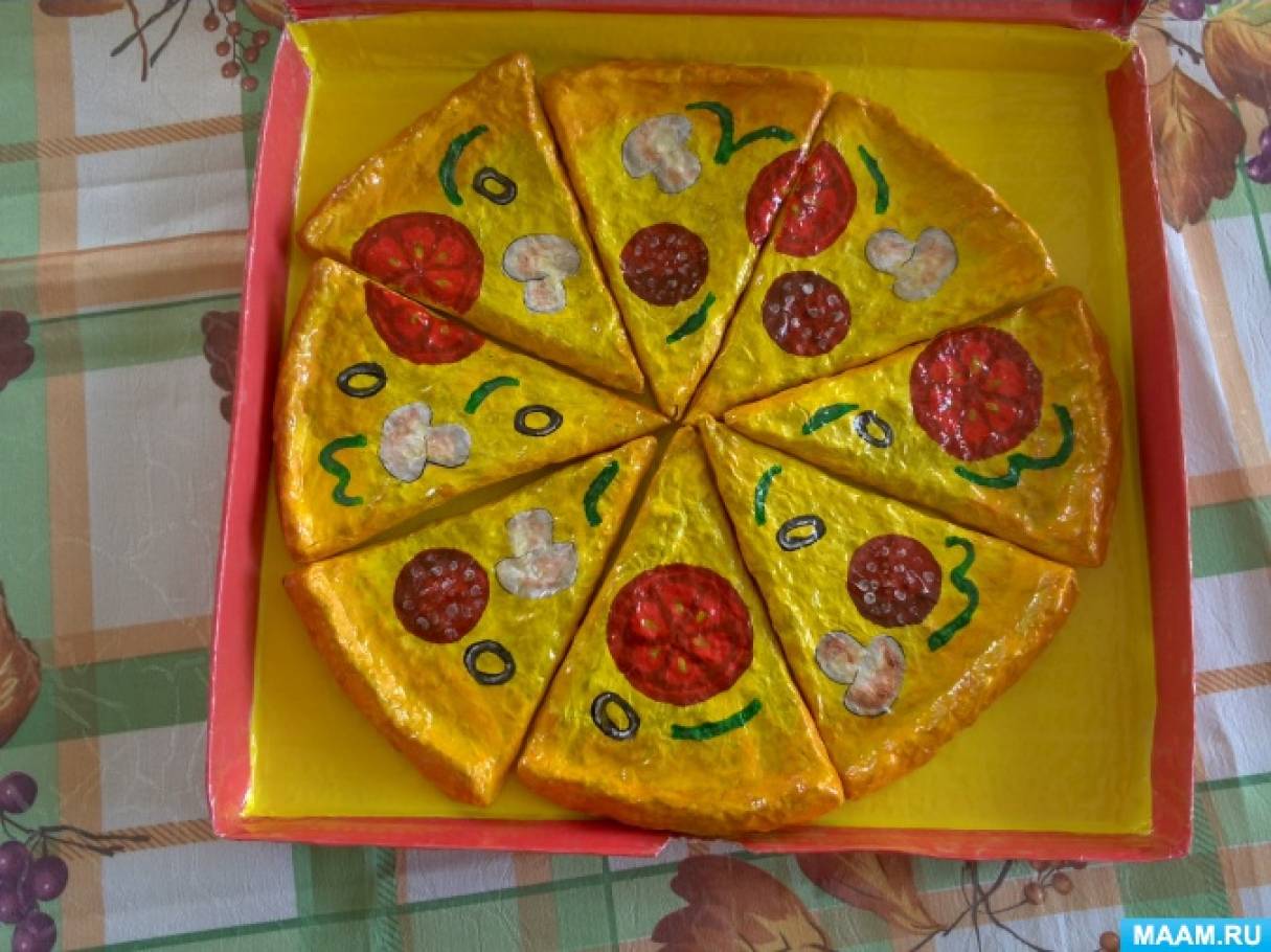 Пицца из соленого теста поделка