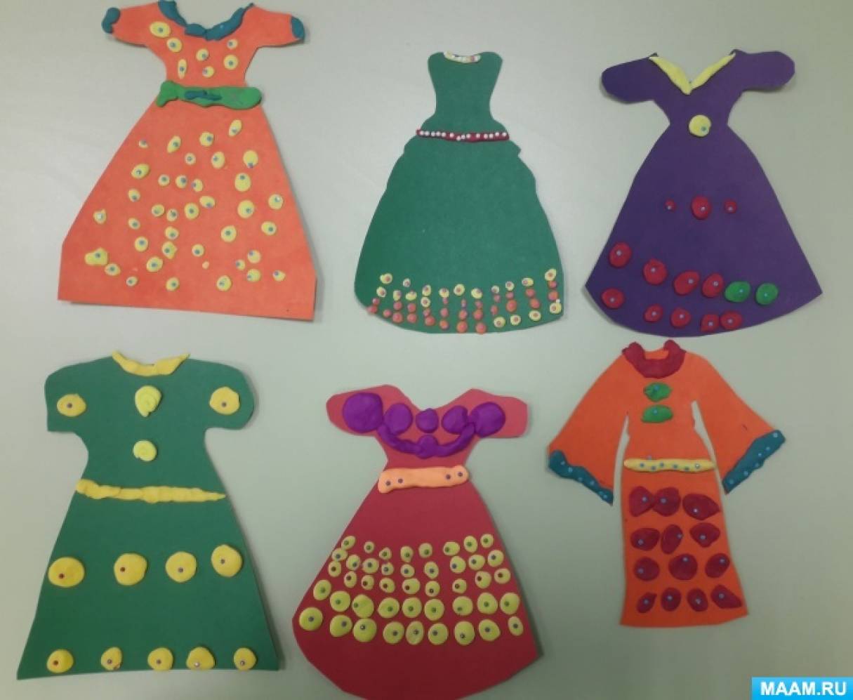 Рисование с детьми украсим платье