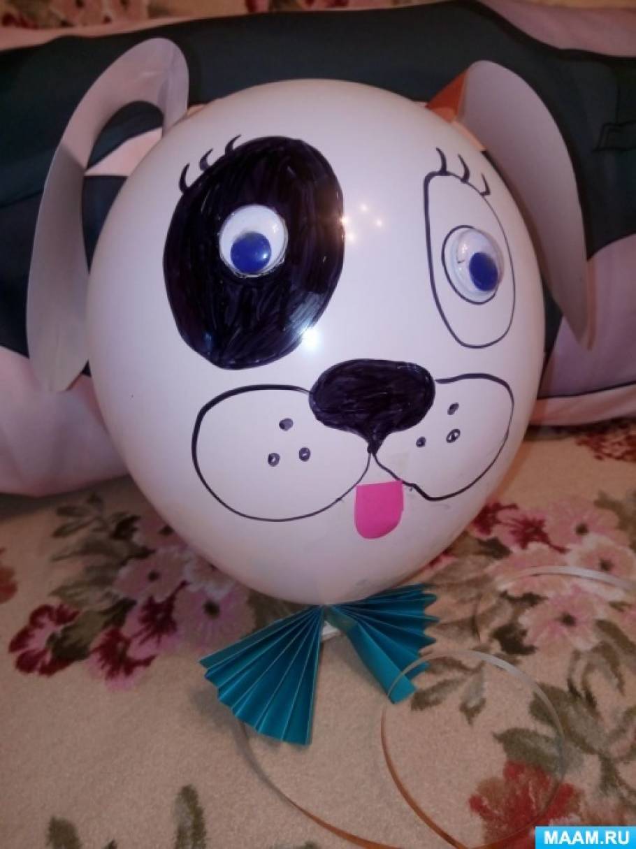 Мишка с сердечками из шаров - Купить воздушные шары с гелием недорого в Киеве