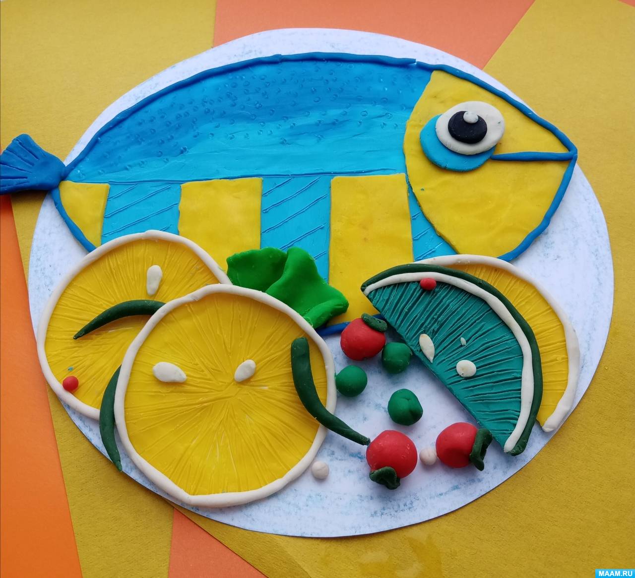 Детские летние поделки Лимон аппликация из бумаги для детей Лето